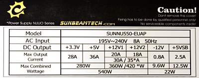 Sunbeamtech Nuuo Series SUNNU550-EUAP (550W)